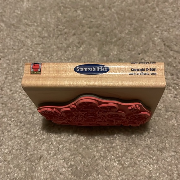 Charlie Brown peanut gang wooden rubber stamp - Picture 3 of 3